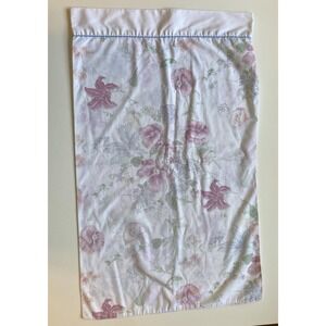 Vintage 1970's Floral JC Penny Queen Size Pillow Case Cottage Core Pink Lillies